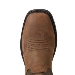 Ariat Men's Groundbreaker H2O Brown Square Toe Work Boots 10015812 -Ariat Shop 10015812 toe