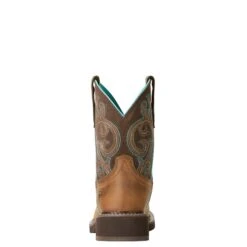 Ariat® Ladies Fatbaby Heritage Distressed Brown & Fudge Boots 10021462 -Ariat Shop 10021462 heel