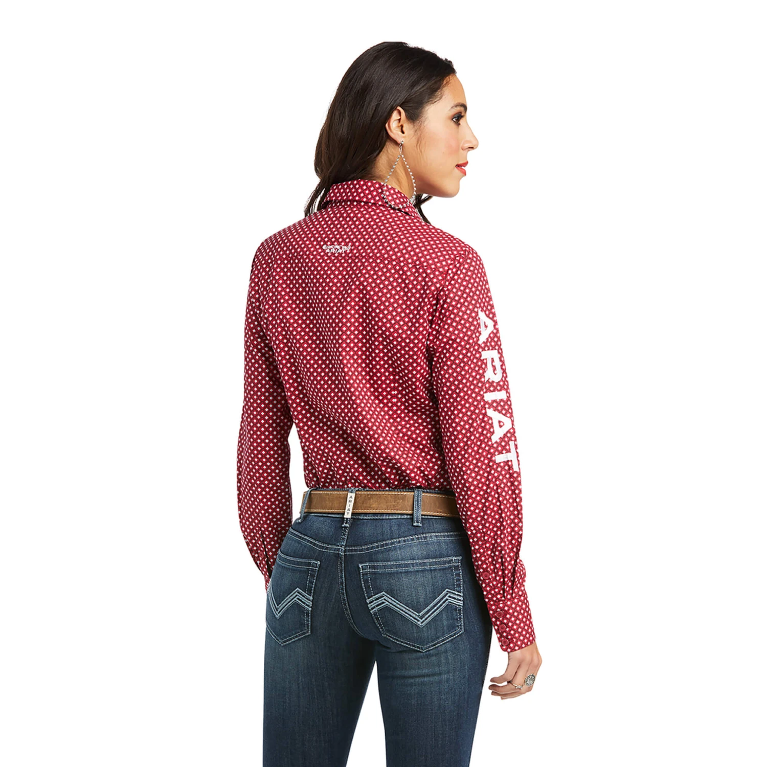 Ariat Ladies Team Kirby Stretch Red Button Down Shirt 10037433 Ariat Ladies Team Kirby Stretch Red Button Down Shirt 10037433 -Ariat Shop 10037433 back