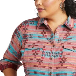 Ariat Ladies REAL Ravishing Aztec Red Button Down Shirt 10037708 5 Ariat Ladies REAL Ravishing Aztec Red Button Down Shirt 10037708 -Ariat Shop 10037708 01 plus