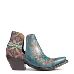 Ariat Ladies Pendleton Dixon Aged Turquoise Snip Toe Booties 10038474 3 Ariat Ladies Pendleton Dixon Aged Turquoise Snip Toe Booties 10038474 -Ariat Shop 10038474 side