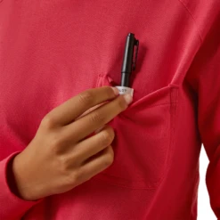 Ariat® Ladies Rebar Cotton Strong™ Teaberry Pink Hooded T-Shirt 10043840 -Ariat Shop 1004