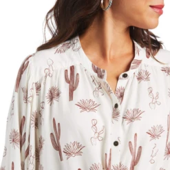 Ariat® Ladies Cactus Desert Multi Print Button Down Shirt 10040525 -Ariat Shop 10040525e