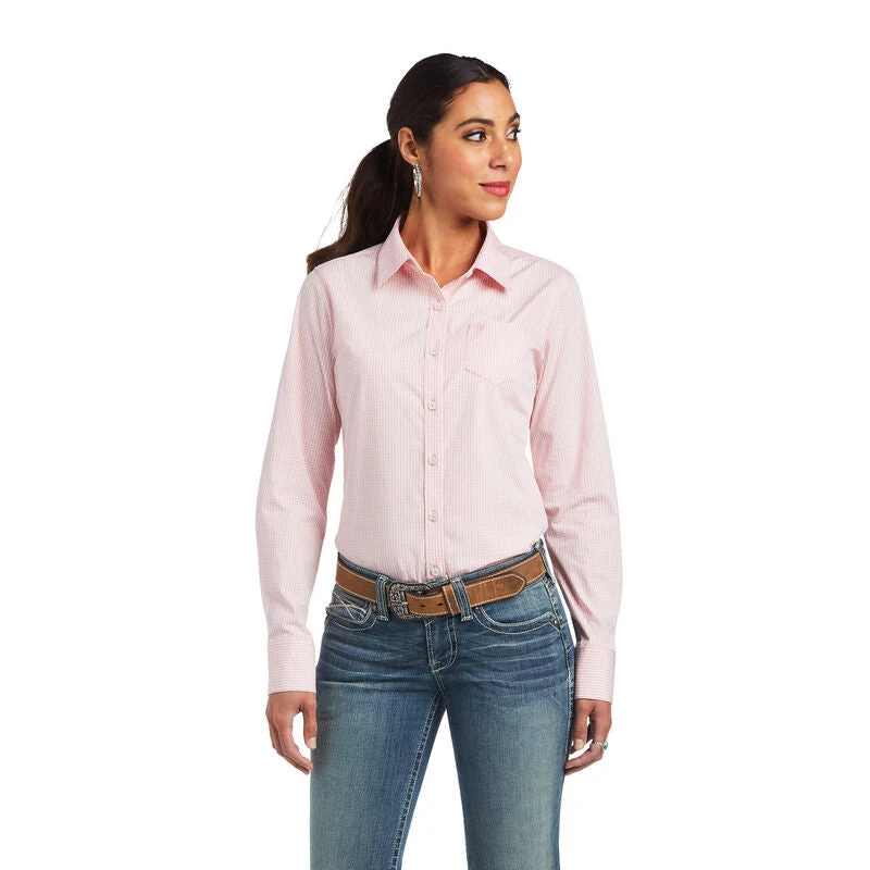 Ariat® Ladies R.E.A.L™ Bridal Rose & White Button Down Shirt 10040581 Ariat® Ladies R.E.A.L™ Bridal Rose & White Button Down Shirt 10040581 -Ariat Shop 10040581 front