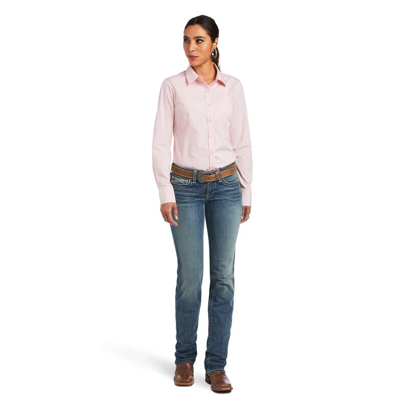 Ariat® Ladies R.E.A.L™ Bridal Rose & White Button Down Shirt 10040581 Ariat® Ladies R.E.A.L™ Bridal Rose & White Button Down Shirt 10040581 -Ariat Shop 10040581 full