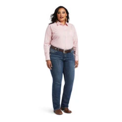 Ariat® Ladies R.E.A.L™ Bridal Rose & White Button Down Shirt 10040581 7 Ariat® Ladies R.E.A.L™ Bridal Rose & White Button Down Shirt 10040581 -Ariat Shop 10040581 full plus