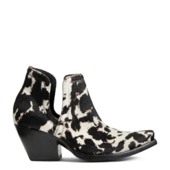 Ariat® Ladies Dixon Haircalf Black & White Snip Toe Booties 10041025 -Ariat Shop 10041025 1