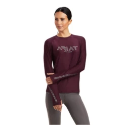 Ariat® Ladies Lumina Logo Mulberry Long Sleeve T-Shirt 10041255