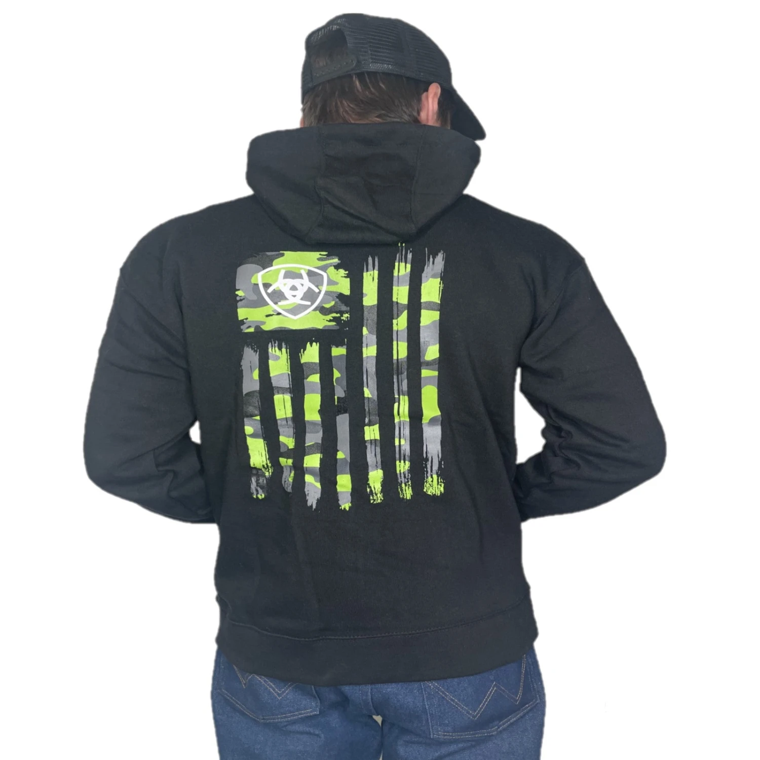 Ariat® Men's Camo Flag Black & Green Hoodie10041729W Ariat® Men's Camo Flag Black & Green Hoodie10041729W -Ariat Shop 10041729WB