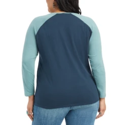 Ariat® Ladies R.E.A.L™ Baseball Midnight Navy & Arctic Shirt 10042151 -Ariat Shop 10042151