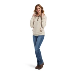 Ariat® Ladies R.E.A.L™ Oatmeal Heather Pullover Sweatshirt 10042239 -Ariat Shop 10042239c