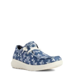 Ariat® Men's Hilo Stretch Lace Bonefish Blue Slip On Shoes 10042500