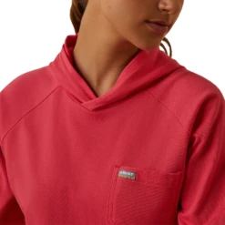 Ariat® Ladies Rebar Cotton Strong™ Teaberry Pink Hooded T-Shirt 10043840 -Ariat Shop 10043840d
