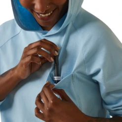 Ariat® Ladies Rebar Cotton Strong™ Clear Sky Blue Hooded T-Shirt 10043841 -Ariat Shop 10043841d