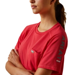 Ariat® Ladies Rebar Heat Fighter Teaberry Pink T-Shirt 10043844 -Ariat Shop 10043844d