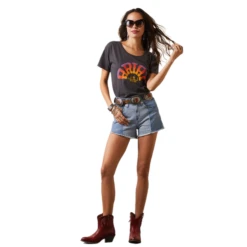 Ariat® Ladies Rainbow Charcoal Heather T-Shirt 10044606 -Ariat Shop 10044606c