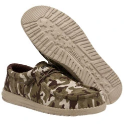 Hey Dude® Wally Men's Camo USA Flag Slip On Shoe 110067037 -Ariat Shop 110067037 WALLY CAMO FLAG LEFT 3321