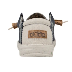 Hey Dude Men's Wally Linen Natural Navy Shoes 110792568 -Ariat Shop 110792568 2