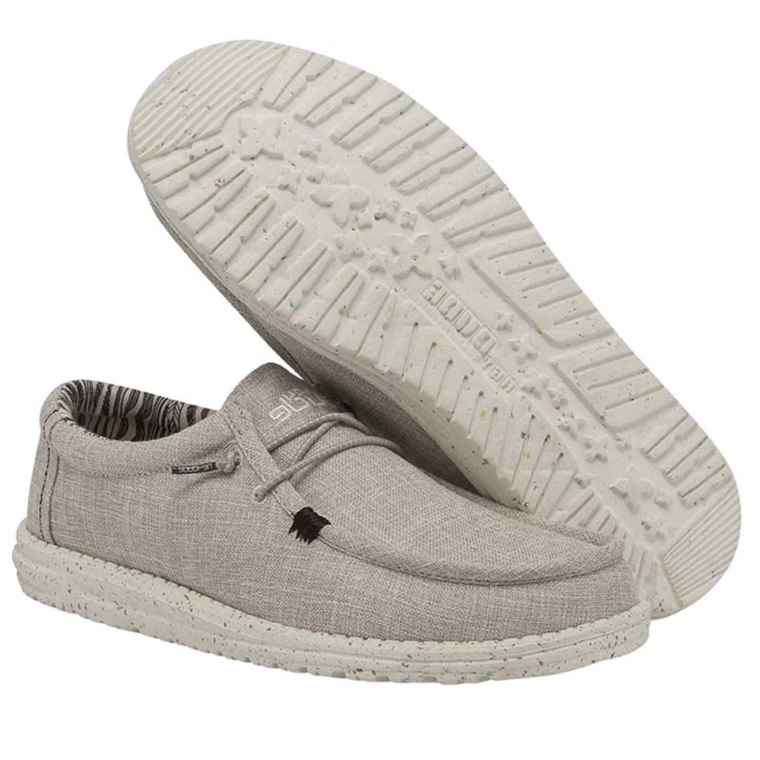 Hey Dude® Men's Wally Eco Linen Beige Slip On Shoes 112470521 Hey Dude® Men's Wally Eco Linen Beige Slip On Shoes 112470521 -Ariat Shop 112470521