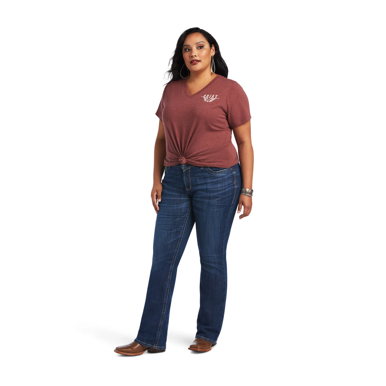 Ariat® Ladies R.E.A.L™ Longhorn Roasted Russet T-Shirt 10040621 Ariat® Ladies R.E.A.L™ Longhorn Roasted Russet T-Shirt 10040621 -Ariat Shop 1280 2Glsfgdyvh241cuo