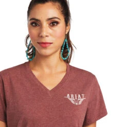 Ariat® Ladies R.E.A.L™ Longhorn Roasted Russet T-Shirt 10040621 4 Ariat® Ladies R.E.A.L™ Longhorn Roasted Russet T-Shirt 10040621 -Ariat Shop 1280 QbHfF4q35t825on4