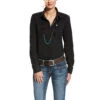 Ariat® Ladies Kirby Stretch Shirt Black Long Sleeve Button Up 10022056