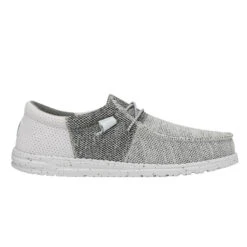 Hey Dude Men's Wally Tri Stone White Slip On Shoes 40037-1KA -Ariat Shop 40037 1KA WALLYTRI STONEWHITE LEFTSIDE11