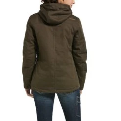 Ariat® Ladies Rebar™ DuraCanvas Insulated Brown Hooded Jacket 10032918 -Ariat Shop 57 96098a83 da15 4cb2 97d2 11a4d80b8e75