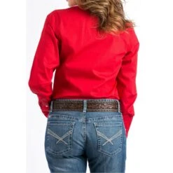Cinch Ladies Solid Red Button-Down Shirt MSW9164032 -Ariat Shop 57 f142441d 5e40 4dd6 b14f c2ddf6c6dd11