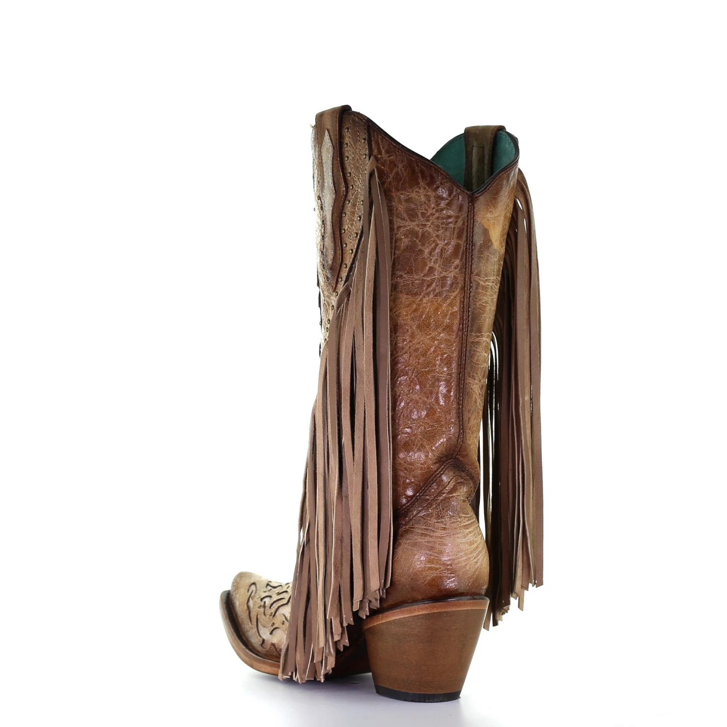 Corral Ladies Saddle Brown Lamb Inlay Embroidery & Fringe Boots C3766 Corral Boots Corral Ladies Saddle Brown Lamb Inlay Embroidery & Fringe Boots C3766 -Ariat Shop C3766 ALTA09