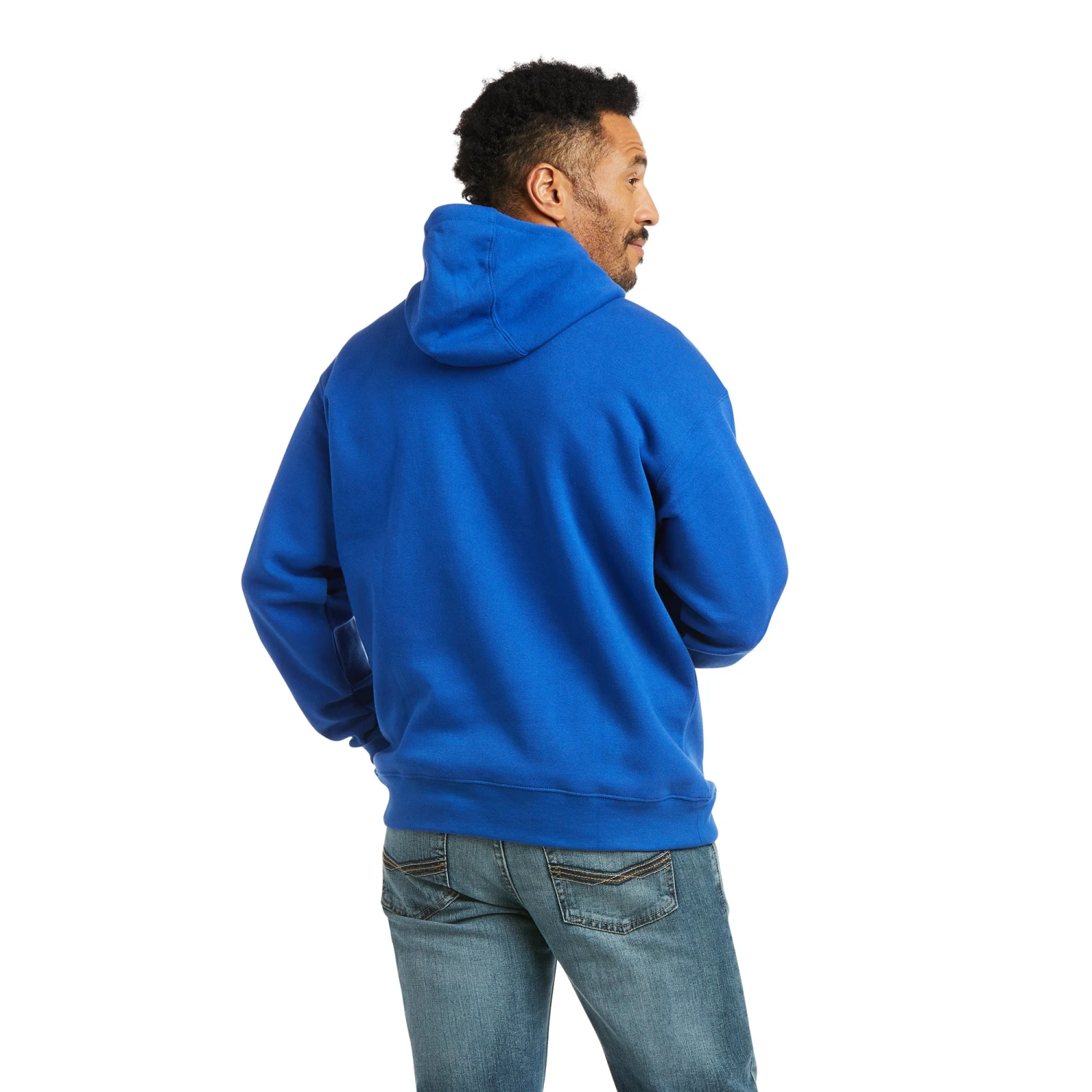 Ariat® Men's Basic Cobalt Embossed Hoodie 10037259 Ariat® Men's Basic Cobalt Embossed Hoodie 10037259 -Ariat Shop F21 MNS WEST 10037259 back