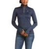 Ariat® Ladies Prophecy 1/4 Zip Long Sleeve Navy Baselayer Top 10037286