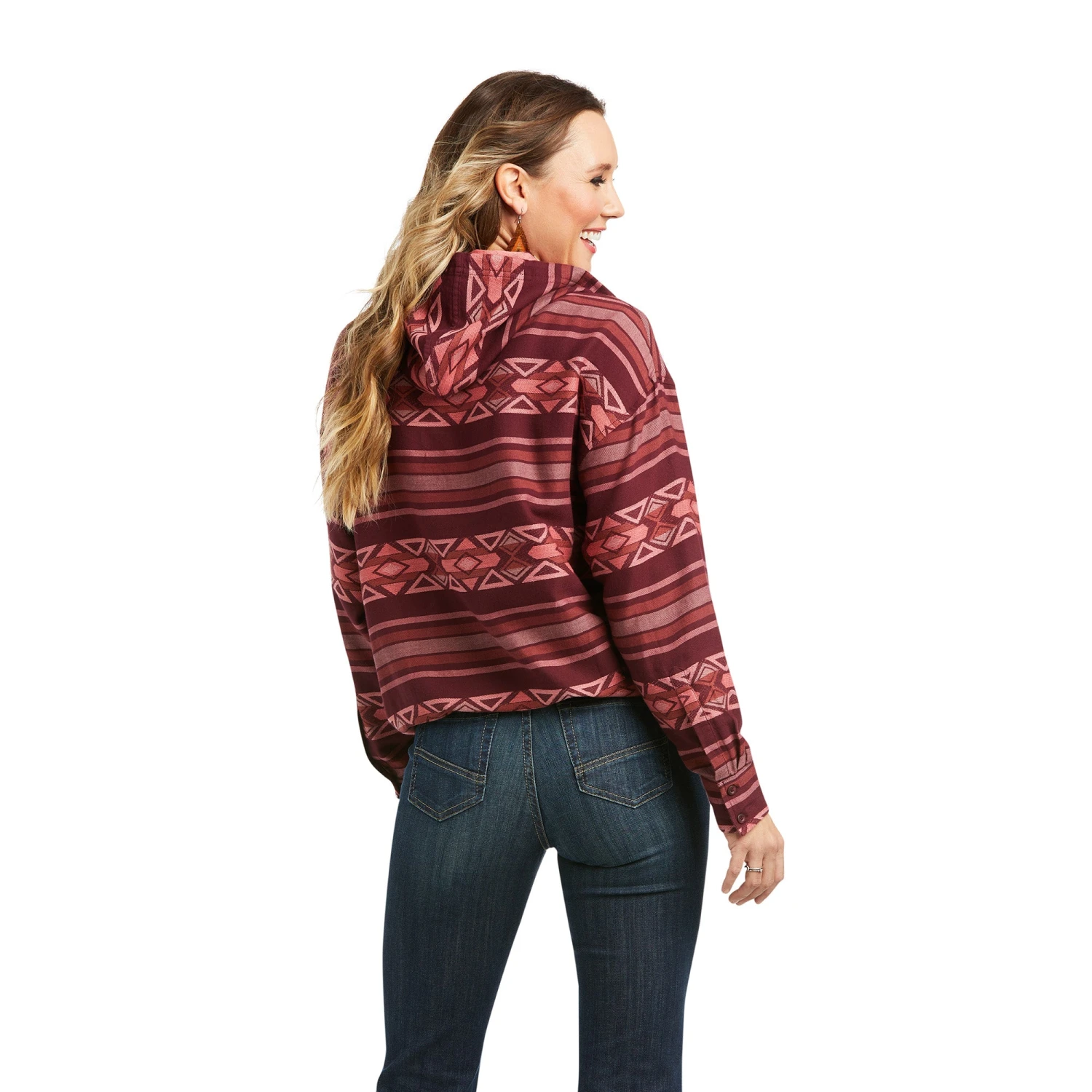 Ariat® Ladies Hooded Long Sleeve Windsor Wind Shirt 10037238 Ariat® Ladies Hooded Long Sleeve Windsor Wind Shirt 10037238 -Ariat Shop F21 WMS WEST 10037238 back