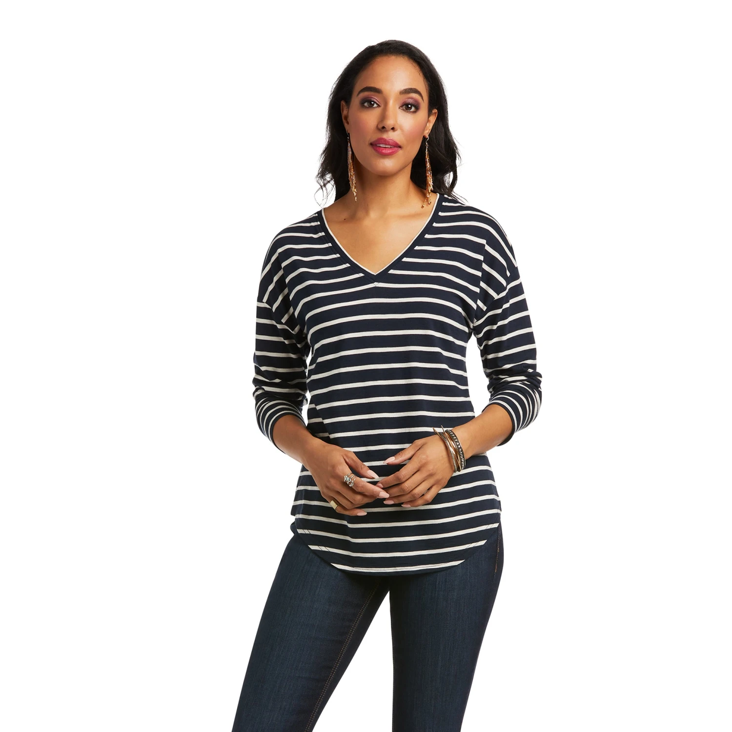 Ariat® Ladies Knoxville Long Sleeve Dark Sapphire Top 10037910 Ariat® Ladies Knoxville Long Sleeve Dark Sapphire Top 10037910 -Ariat Shop F21 WMS WEST 10037910 front