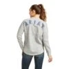 Ariat Ladies REAL Oversized Long Sleeve Heather Grey T-Shirt 10038077