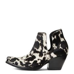 Ariat® Ladies Dixon Haircalf Black & White Snip Toe Booties 10041025 -Ariat Shop F21 WMS WEST 10041025 side