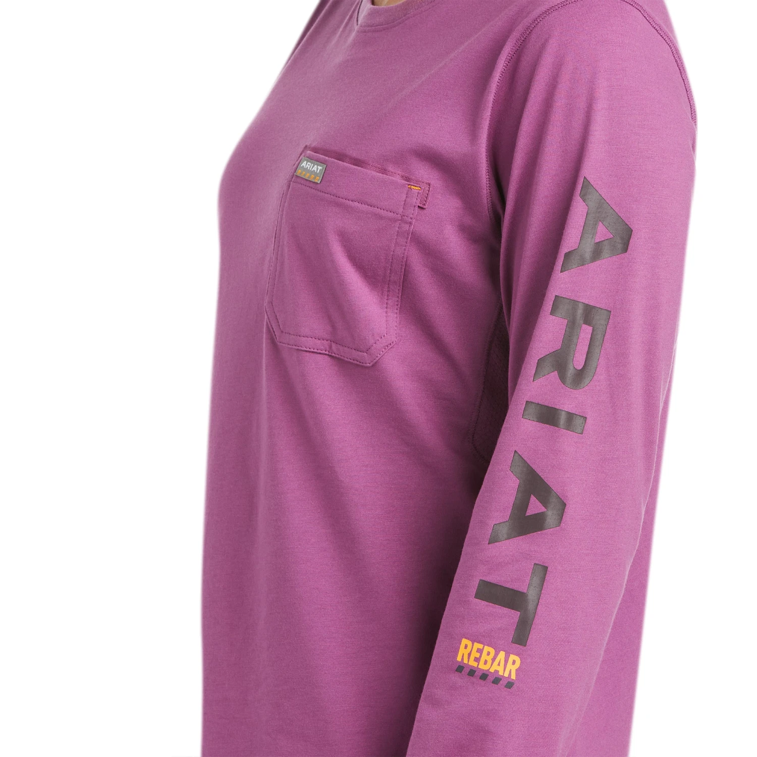 Ariat® Ladies Rebar Workman Logo Amethyst Long Sleeve T-Shirt 10037656 Ariat® Ladies Rebar Workman Logo Amethyst Long Sleeve T-Shirt 10037656 -Ariat Shop F21 WMS WORK 10037656 detail01 1