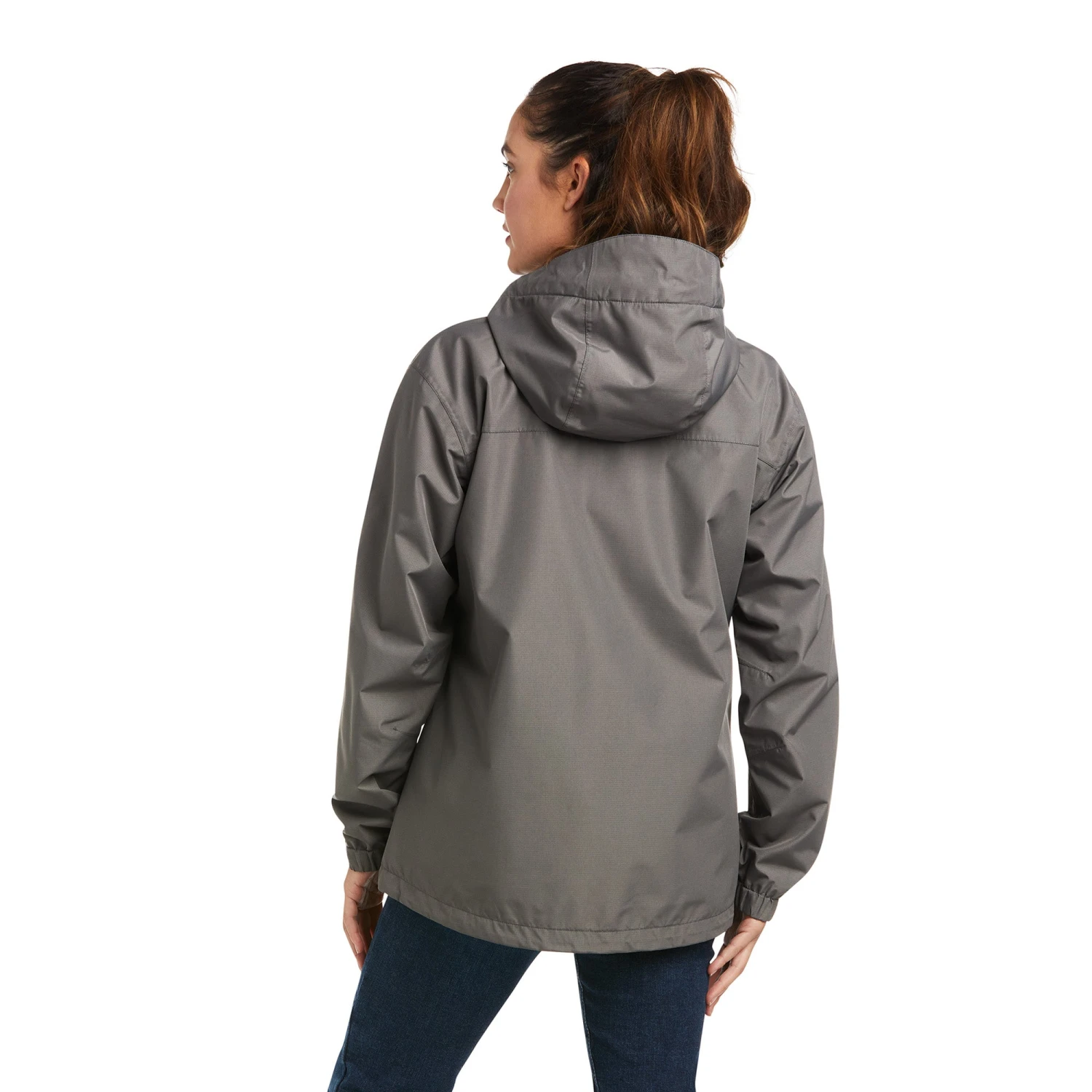 Ariat® Ladies Rebar Stormshell Logo Waterproof Grey Jacket 10037843 Ariat® Ladies Rebar Stormshell Logo Waterproof Grey Jacket 10037843 -Ariat Shop F21 WMS WORK 10037843 back