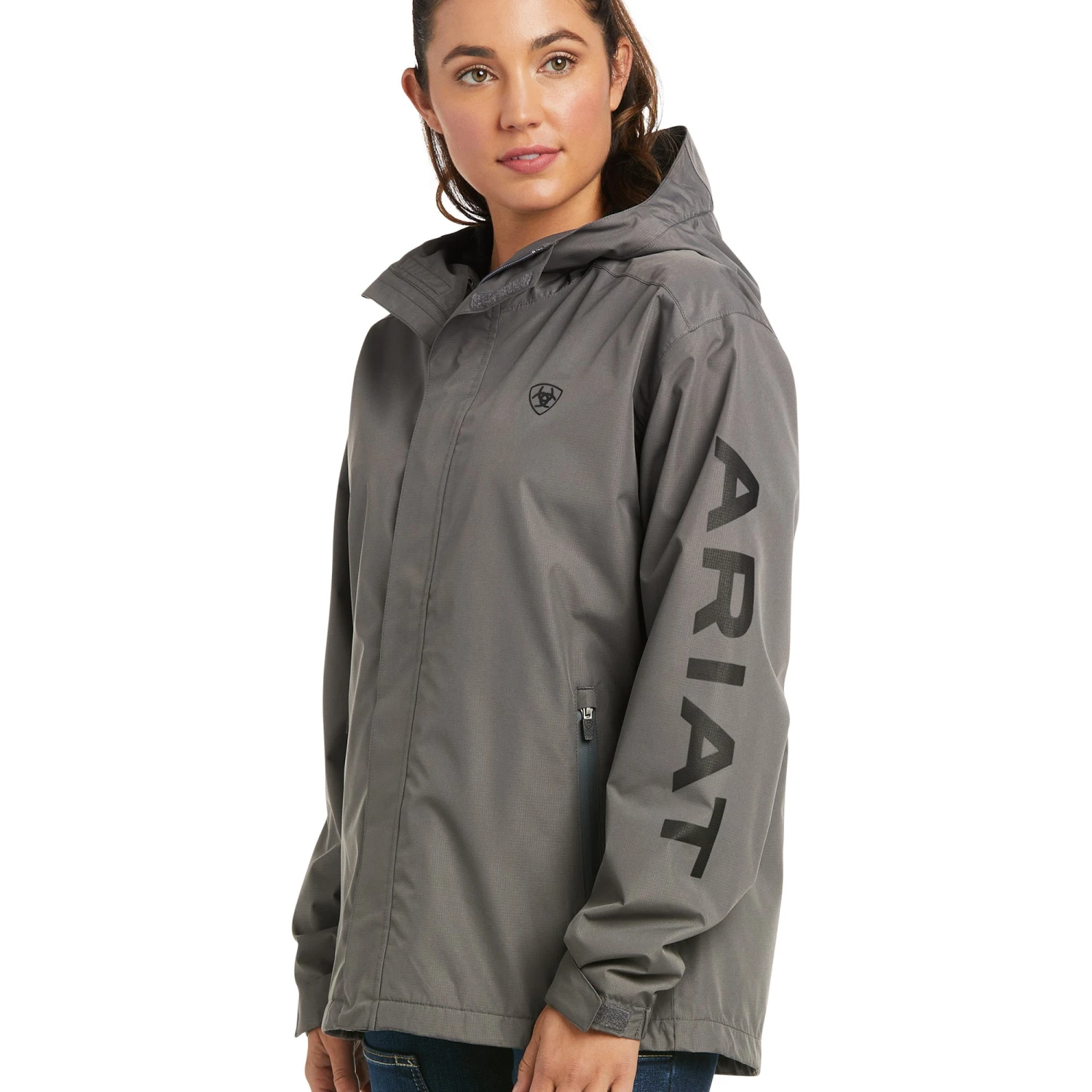 Ariat® Ladies Rebar Stormshell Logo Waterproof Grey Jacket 10037843 Ariat® Ladies Rebar Stormshell Logo Waterproof Grey Jacket 10037843 -Ariat Shop F21 WMS WORK 10037843 detail02