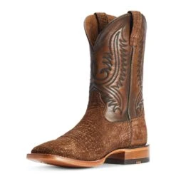 Ariat® Men's Circuit Paxton Tan Hippo Print Square Toe Boots 10042407 -Ariat Shop F22 MNS WEST 10042407 medial
