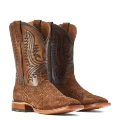 Ariat® Men's Circuit Paxton Tan Hippo Print Square Toe Boots 10042407 -Ariat Shop F22 MNS WEST 10042407 pair