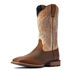 Ariat® Men's Everlite Blazin Wheat Brown Square Toe Boots 10042436 -Ariat Shop F22 MNS WEST 10042436 3 4 front
