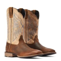 Ariat® Men's Everlite Blazin Wheat Brown Square Toe Boots 10042436 -Ariat Shop F22 MNS WEST 10042436 pair