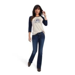 Ariat Ladies R.E.A.L.™ Sunrise Classic Beige T-Shirt 10041292 -Ariat Shop F22 WMS WEST 10041292 full