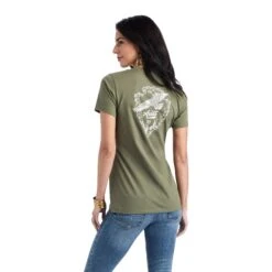 AriatĀ® Ladies Arrowhead Short Sleeve Military Heather T-shirt 10042723