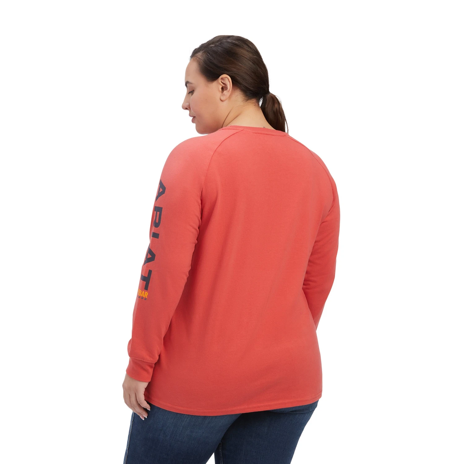 Ariat® Ladies Rebar Cotton Strong Logo Graphic T-Shirt 10041513 Ariat® Ladies Rebar Cotton Strong Logo Graphic T-Shirt 10041513 -Ariat Shop F22 WMS WORK 10041513 back plus