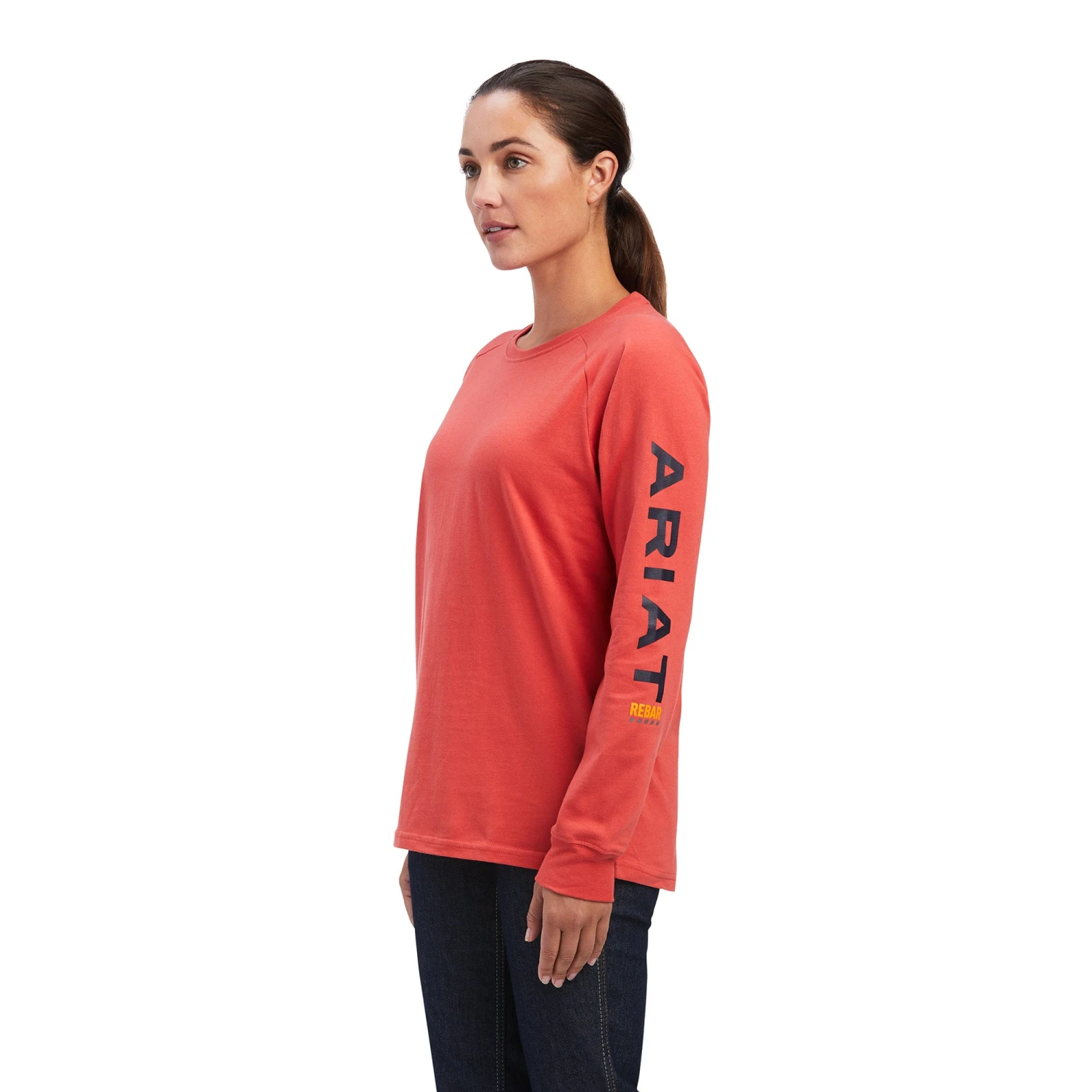 Ariat® Ladies Rebar Cotton Strong Logo Graphic T-Shirt 10041513 Ariat® Ladies Rebar Cotton Strong Logo Graphic T-Shirt 10041513 -Ariat Shop F22 WMS WORK 10041513 front