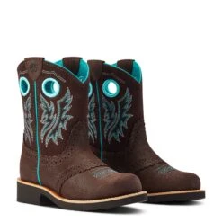 Ariat® Girl's Fatbaby® Cowgirl Royal Chocolate & Fudge Boots 10042537 -Ariat Shop F22 YTH WEST 10042537 pair