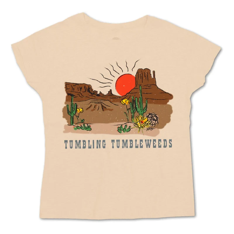 Hooey® Ladies "Tumbling Tumbleweeds" Short Sleeve Cream Tee HT1631CR Hooey® Ladies "Tumbling Tumbleweeds" Short Sleeve Cream Tee HT1631CR -Ariat Shop HT1631CR