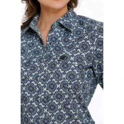 Cinch® Ladies Geometric Dark Blue Snap Down Shirt MSW9201037 2 Cinch® Ladies Geometric Dark Blue Snap Down Shirt MSW9201037 -Ariat Shop MSW9201037 2